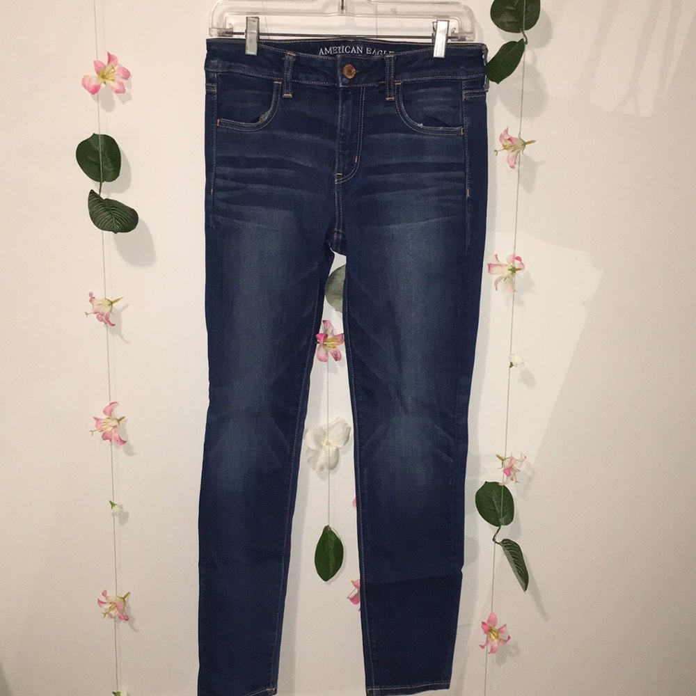 Dark Wash American Eagle Jeggings